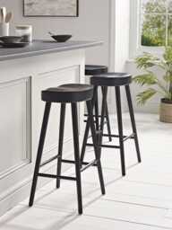 Weathered Oak Counter Stool - Black - thumbnail 5