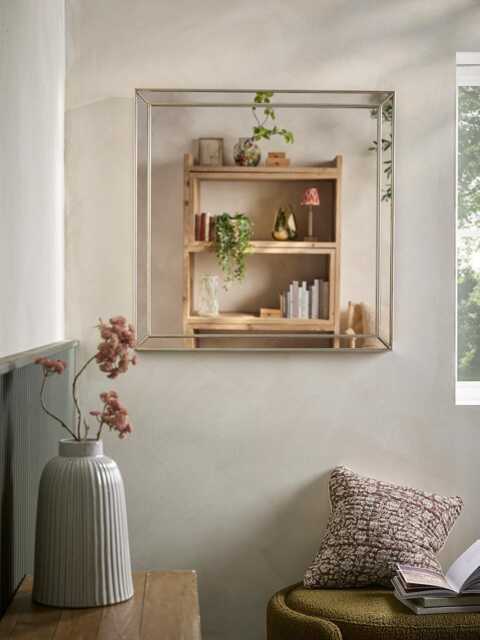 Antiqued Frame Mirror - Square - image 1