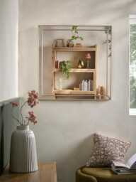 Antiqued Frame Mirror - Square