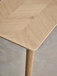 Chevron Oak Bench - thumbnail 3