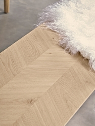 Chevron Oak Bench - thumbnail 4