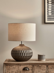 Geometric Textured Table Lamp - Bronze - thumbnail 2