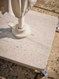 Square Light Up Cantilever Parasol  Set - Sandstone & Champagne - thumbnail 4