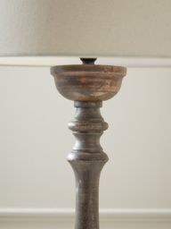 Greywash Turned Floor Lamp - thumbnail 4