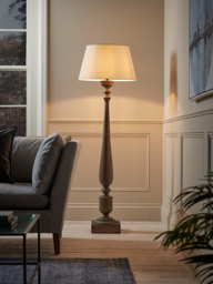 Greywash Turned Floor Lamp - thumbnail 2