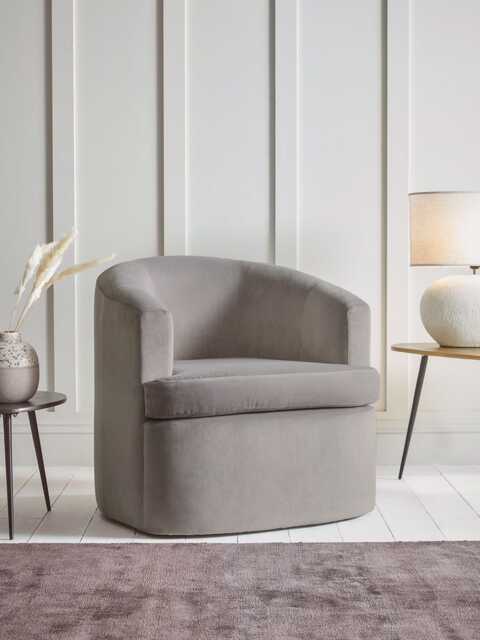 Lulea Armchair - Vintage Taupe Cotton Stripe - image 1