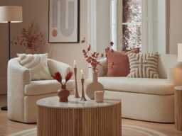 Lulea Armchair - Vintage Taupe Cotton Stripe - thumbnail 3