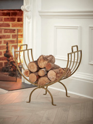 Linear Log Holder - Brass - thumbnail 1