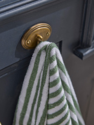Cotton Striped Hand Towel - Eucalyptus - thumbnail 2
