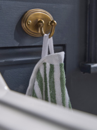 Cotton Striped Hand Towel - Eucalyptus - thumbnail 3