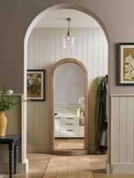 Arched Full Length Shelf Mirror