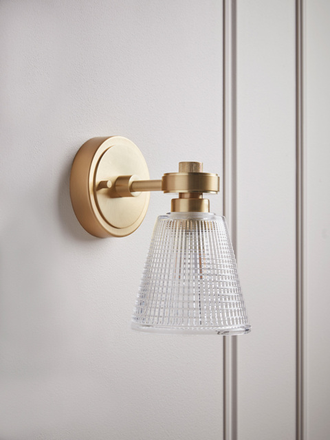 Textured Glass Wall Light - image 1