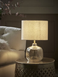 Round Mercuried Glass Table Lamp - thumbnail 2