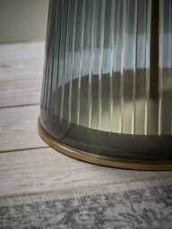 Blue Cut Glass & Marble Side Table - thumbnail 3