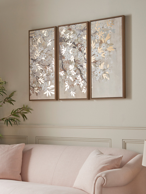 Three Textured Blossom Canvases - image 1