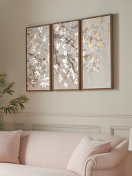 Three Textured Blossom Canvases