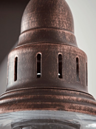 Antique Copper & Glass Wall Light - thumbnail 3