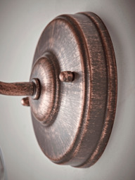 Antique Copper & Glass Wall Light - thumbnail 4