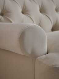 Bern Armchair - Seashell Opulent Cotton Velvet - thumbnail 3