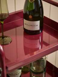 Metal Drink Trolley - Deep Cherry - thumbnail 2