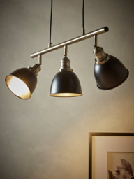Black & Brass Dome Triple Pendant - thumbnail 2