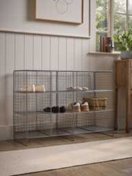 Large Wire Shoe Rack - Grey
