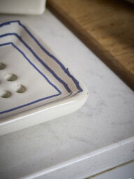 Soap Dish - Blue Stripe - thumbnail 3