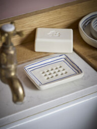 Soap Dish - Blue Stripe - thumbnail 1