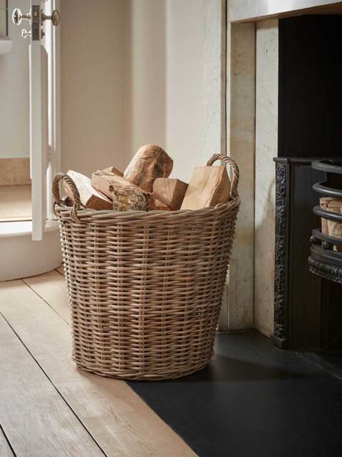 Rattan Log Basket - Round - image 1