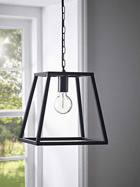 Metal Trapeze Pendant - Black - image 1