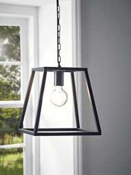 Metal Trapeze Pendant - Black - thumbnail 2