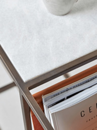 Marble Side Table with Magazine Rack - Slim - thumbnail 4