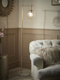 Globe Floor Lamp - Brass - thumbnail 2
