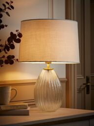 Herringbone Glass Droplet Table Lamp - thumbnail 2