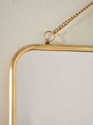 French Hanging Mirror - Antique Brass - thumbnail 2
