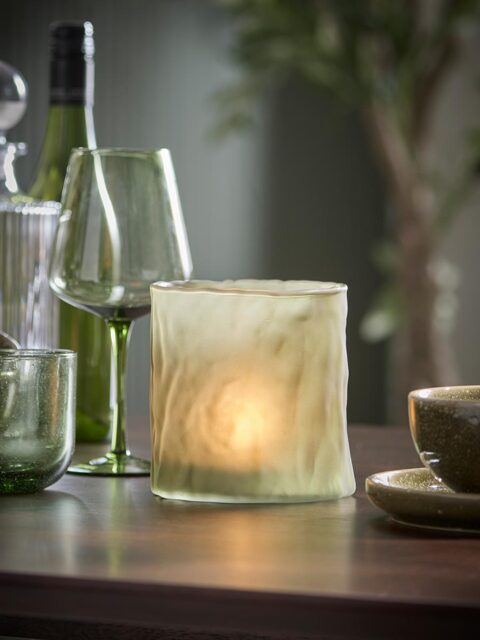 Retro Glass Tealight Holder - image 1