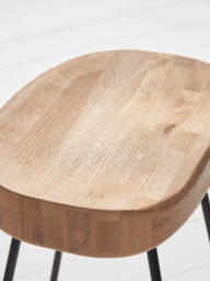 Weathered Oak & Metal Counter Stool - thumbnail 3