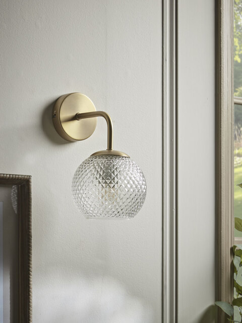 Round Cut Glass Wall Light - image 1