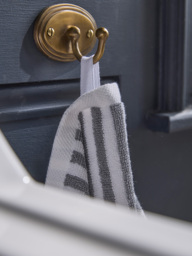 Cotton Striped Hand Towel - Cloud Grey - thumbnail 3