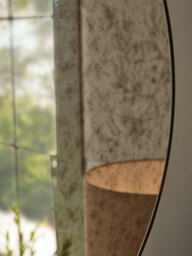 Round Antique Glass Mirror - thumbnail 2