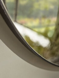 Round Antique Glass Mirror - thumbnail 4