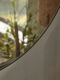 Round Antique Glass Mirror - thumbnail 3