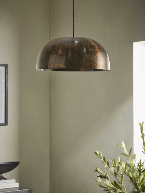 Copper Effect Domed Metal Pendant - image 1