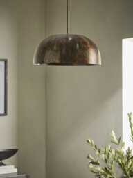 Copper Effect  Domed Metal Pendant - thumbnail 1