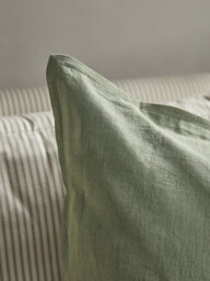 Cotton Linen Large Square Cushion Cover - Fern Green - thumbnail 2