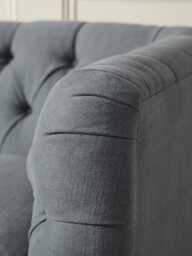 Sarnia Corner Sofa - Delicate Rose Opulent Cotton Velvet - thumbnail 3