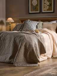 Cotton Quilted Throw - Stem Stripe - thumbnail 1