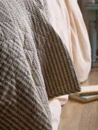 Cotton Quilted Throw - Stem Stripe - thumbnail 2