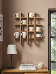 Teak Mug Shelf - thumbnail 1