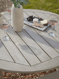 Ravenna Round Dining Set - Grey - thumbnail 2